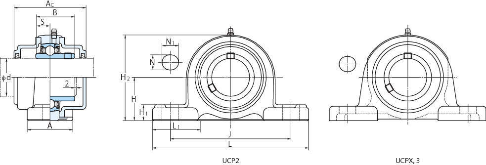 完売 FYH UKP210 ピロー形ユニット