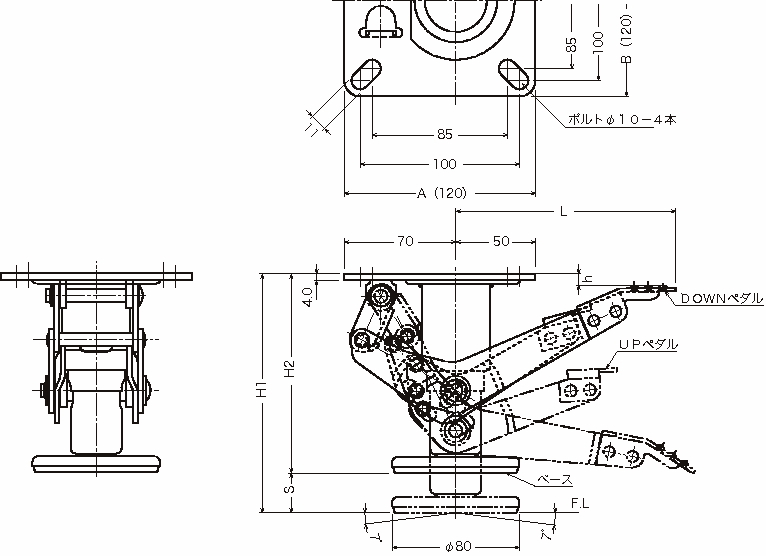 人気メーカー・ブランド HAMMER ハンマーキャスター オールステンレス ハンマーロック 900-4号 900-4-SUS150-BAR01 