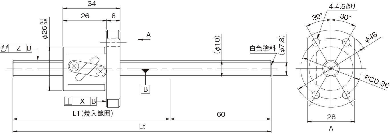 ボールねじ｜転造ボールねじ GWシリーズ（C7級） | 黒田精工