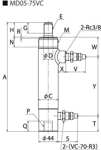 油圧シリンダ｜複動シリンダ MDシリーズ | 理研機器(株) | 製品情報