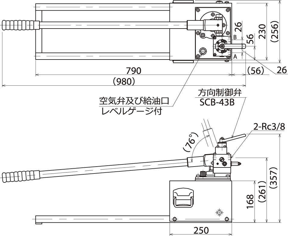 油圧ポンプ｜手動ポンプ P-5シリーズ | 理研機器(株) | 製品情報