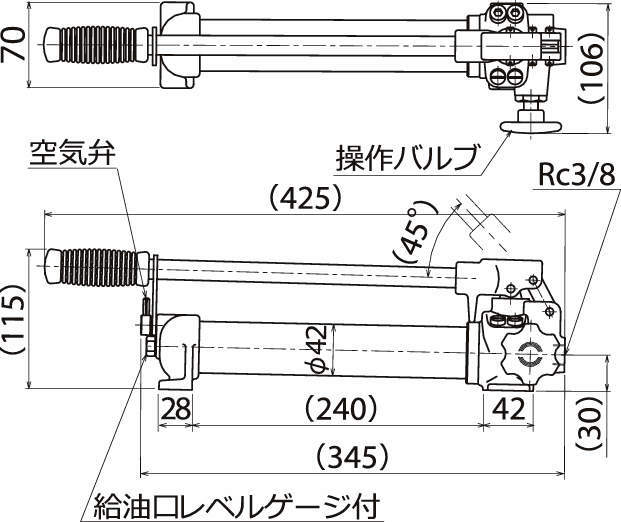 油圧ポンプ｜単動シリンダ用手動及び足踏ポンプ | 理研機器(株) | 製品情報