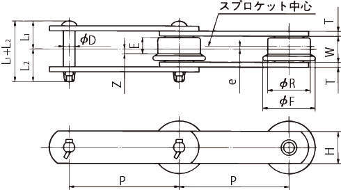 強力大形コンベヤチェーン(AT仕様) | (株)椿本チエイン | 製品情報