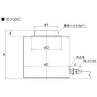 油圧シリンダ（70MPa）｜単動シリンダ Rシリーズ | 理研機器 ｜ 製品